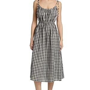 DÔEN  Leslie Gingham Smoked Midi-Dress